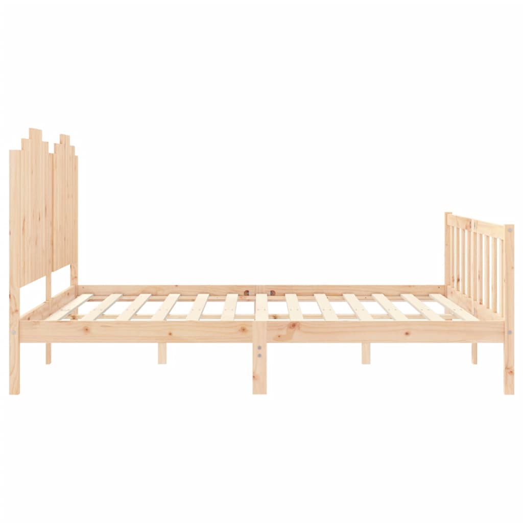 Bed Frame without Mattress Solid Wood Pine
