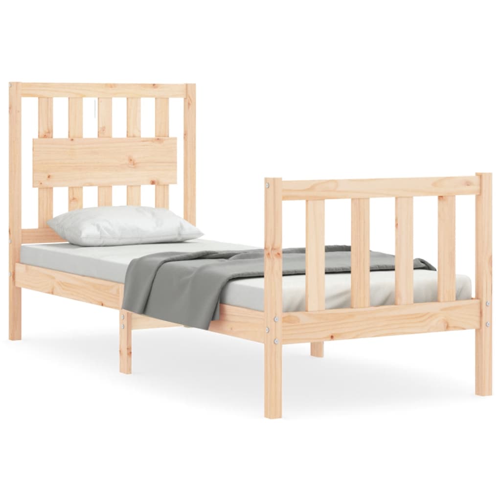 Bed Frame without Mattress Small Single Solid Wood Pine