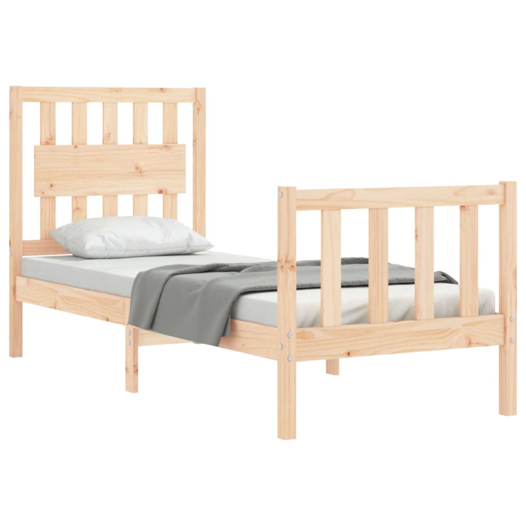 Bed Frame without Mattress Small Single Solid Wood Pine