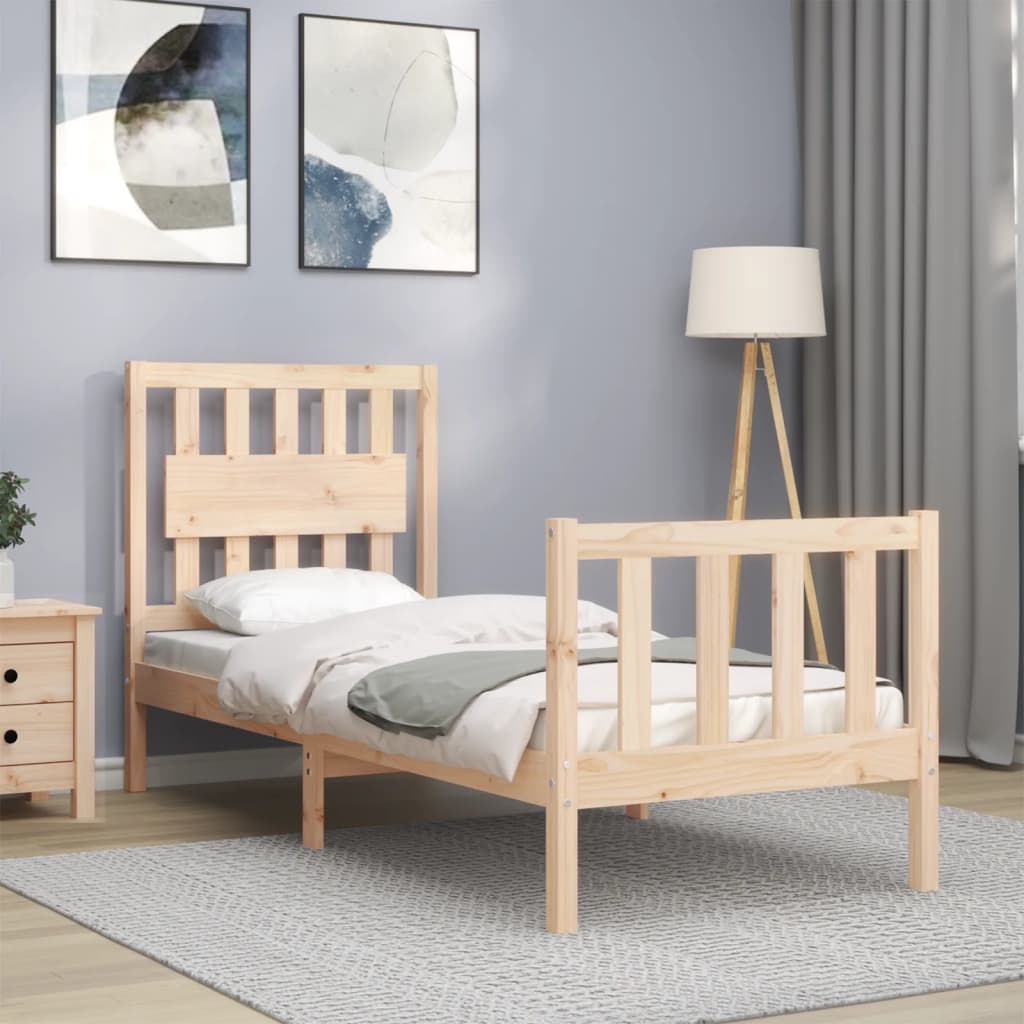 Bed Frame without Mattress Small Single Solid Wood Pine