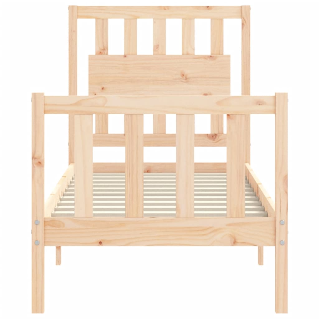 Bed Frame without Mattress Small Single Solid Wood Pine