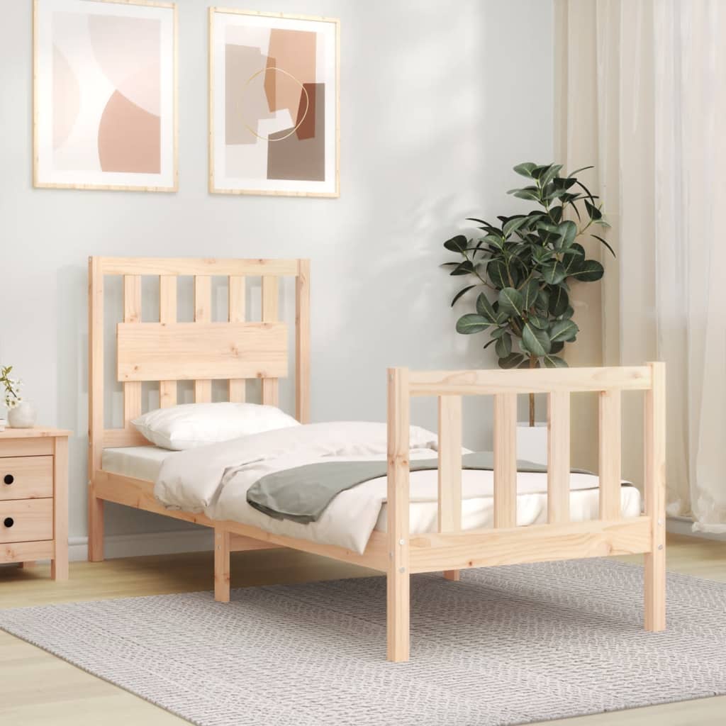 Bed Frame without Mattress Small Single Solid Wood Pine