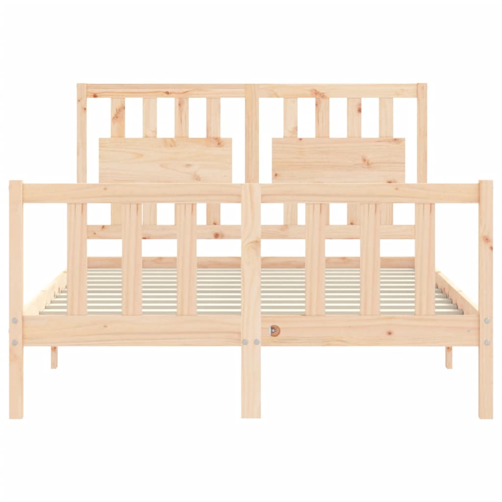 Bed Frame without Mattress Small Double Solid Wood Pine