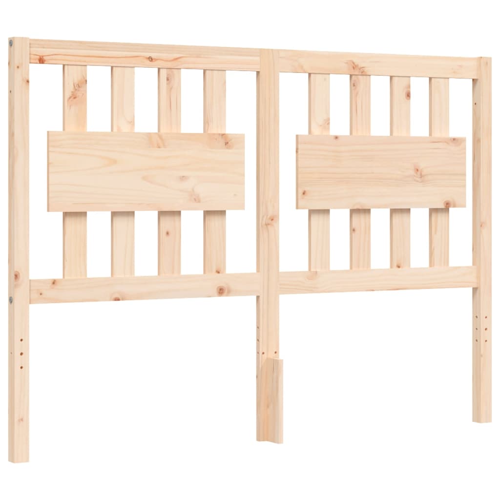 Bed Frame without Mattress Double Solid Wood Pine