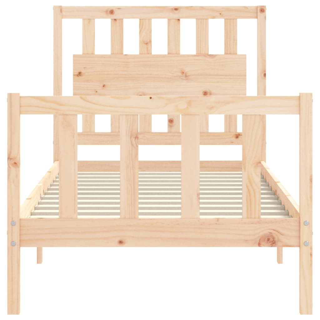 Bed Frame without Mattress 90x200 cm Solid Wood Pine