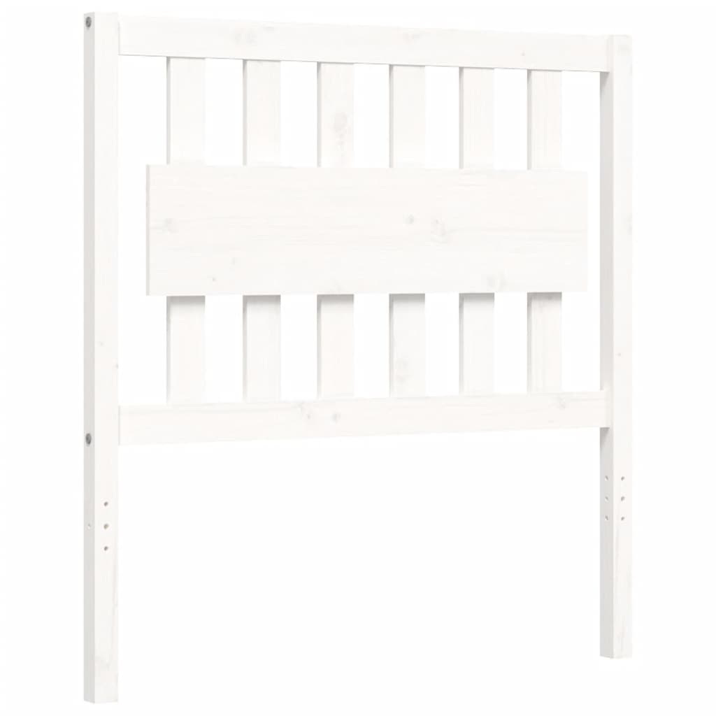 Bed Frame without Mattress White 90x200 cm Solid Wood Pine