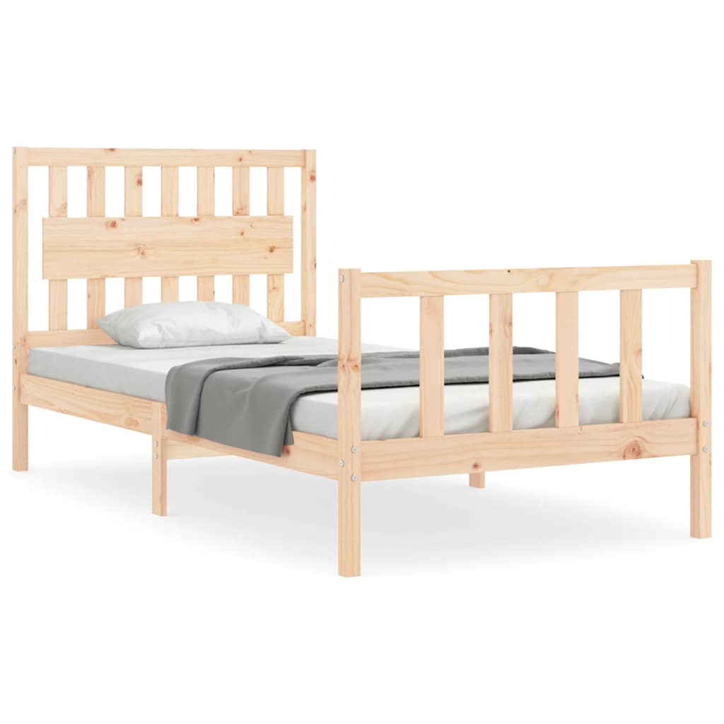 Bed Frame without Mattress 100x200 cm Solid Wood Pine