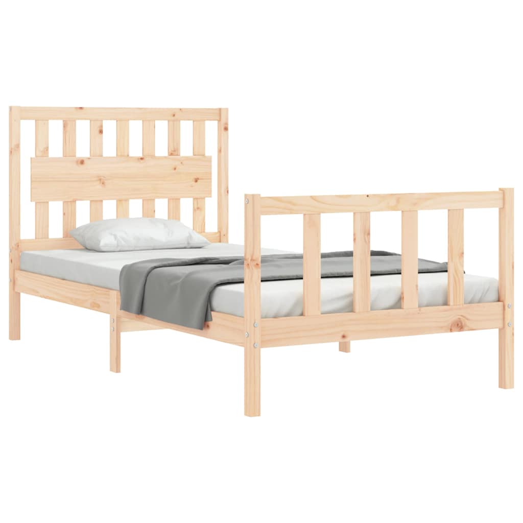 Bed Frame without Mattress 100x200 cm Solid Wood Pine