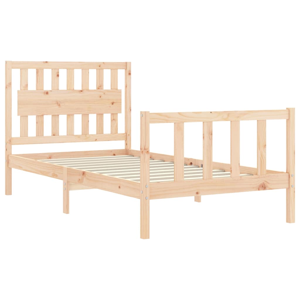Bed Frame without Mattress 100x200 cm Solid Wood Pine