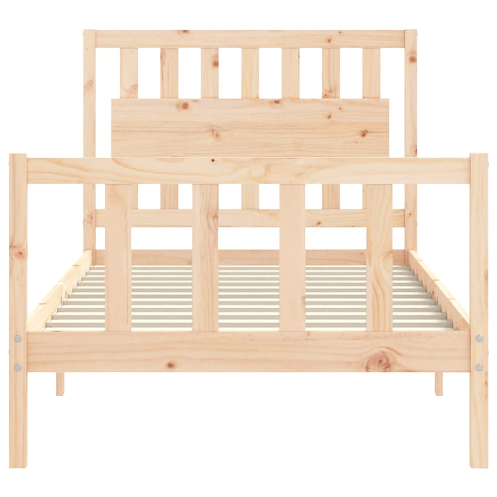 Bed Frame without Mattress 100x200 cm Solid Wood Pine