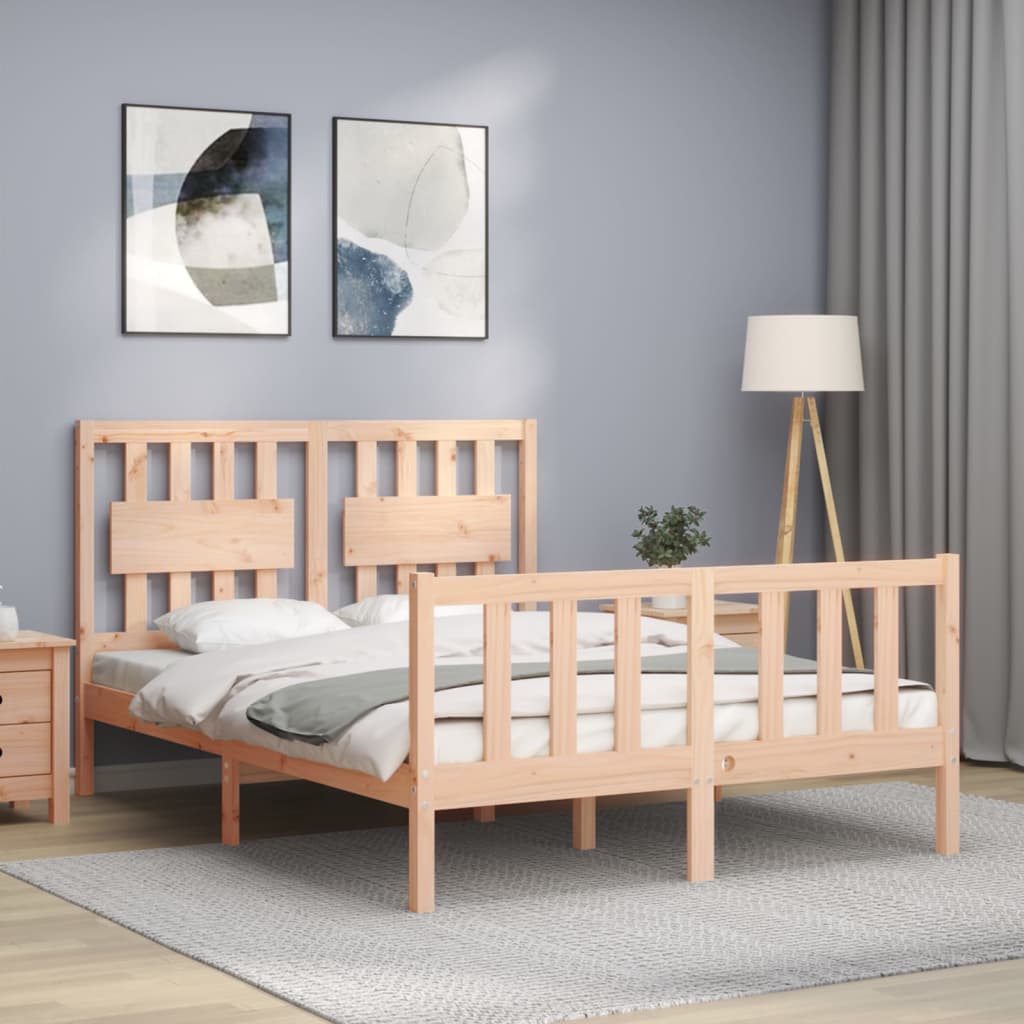 Bed Frame without Mattress 120x200 cm Solid Wood Pine