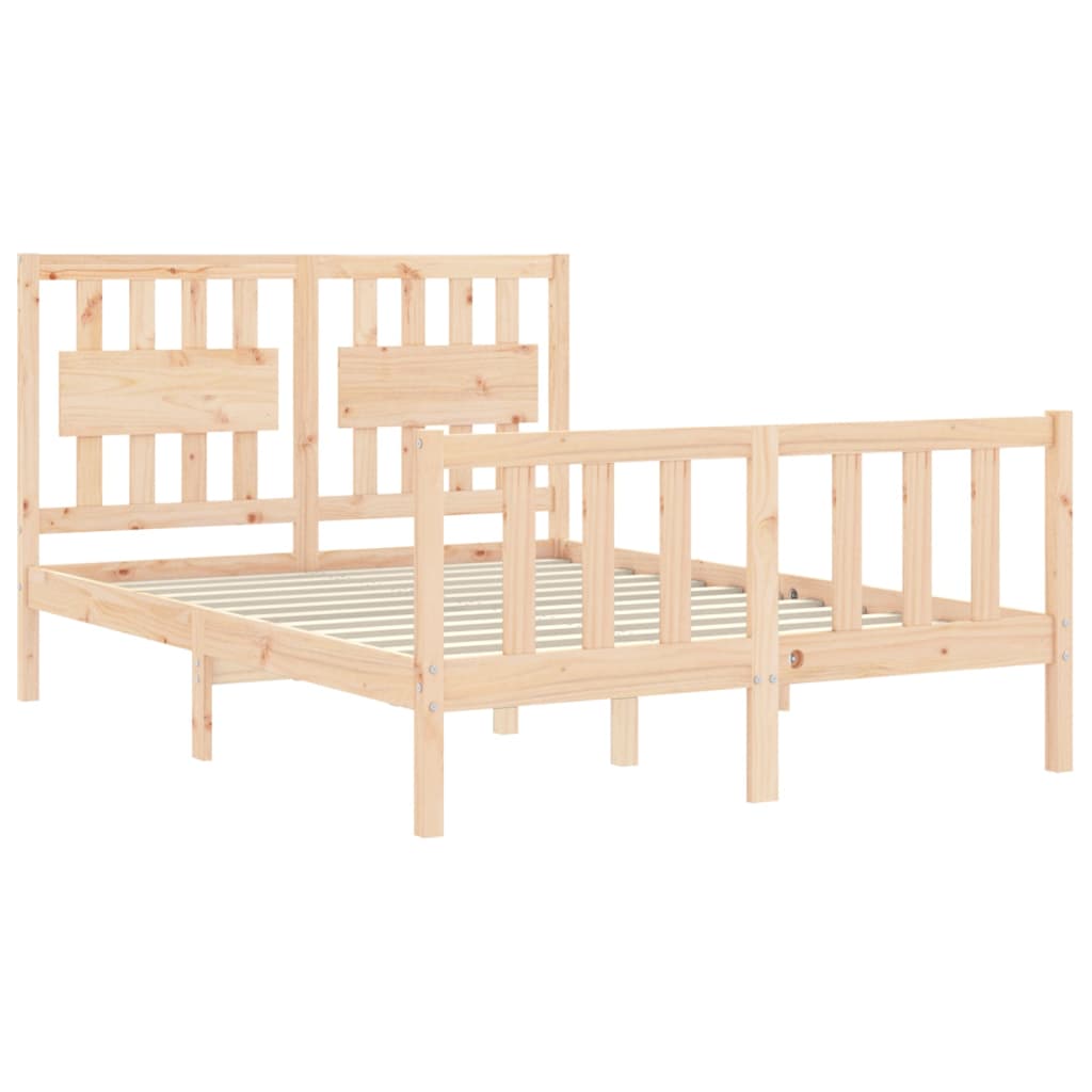 Bed Frame without Mattress 120x200 cm Solid Wood Pine