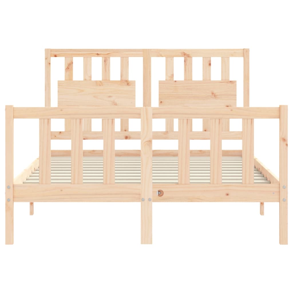 Bed Frame without Mattress 120x200 cm Solid Wood Pine