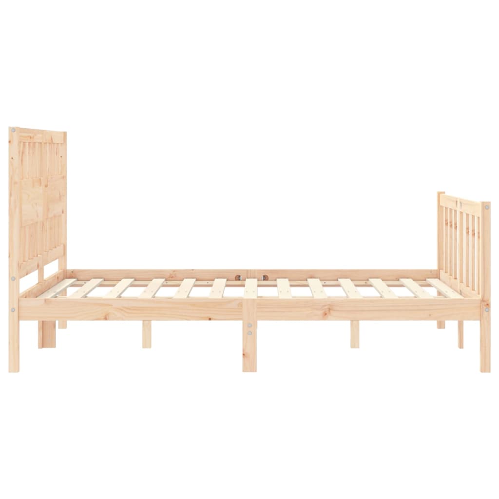 Bed Frame without Mattress 120x200 cm Solid Wood Pine