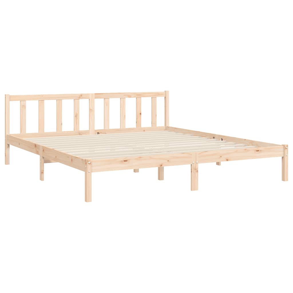 Bed Frame without Mattress Super King Size Solid Wood Pine
