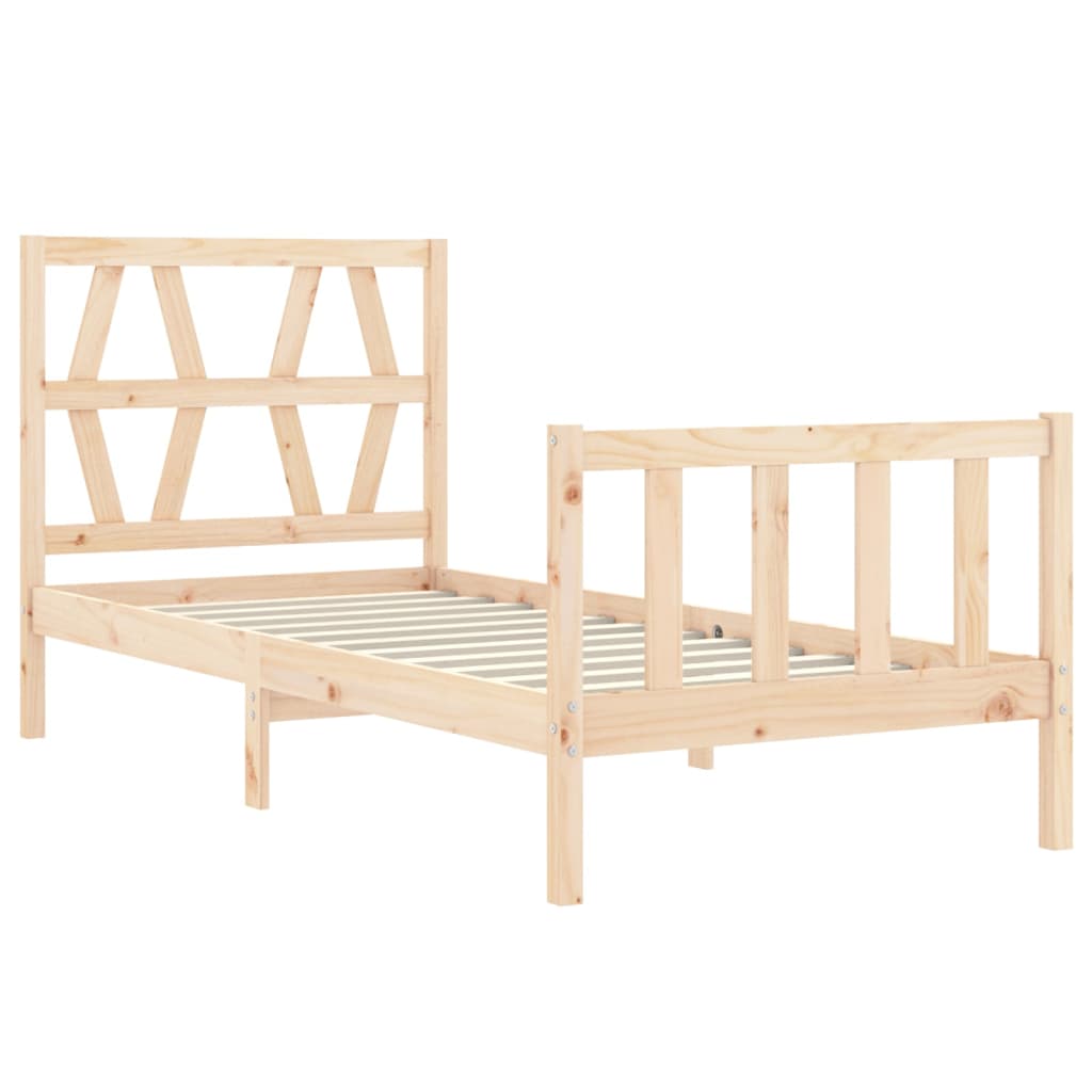 Bed Frame without Mattress Small Single Solid Wood Pine