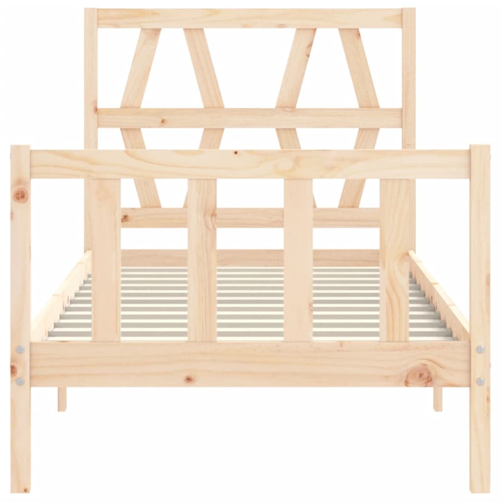 Bed Frame without Mattress Small Single Solid Wood Pine