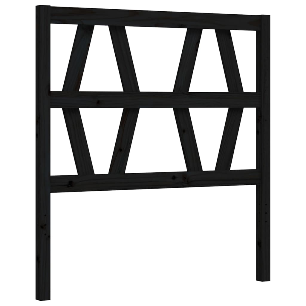 Bed Frame without Mattress Black Small Single Solid Wood Pine