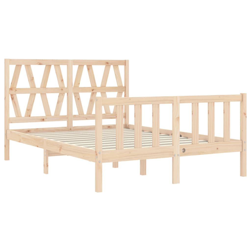 Bed Frame without Mattress 140x190 cm Solid Wood Pine