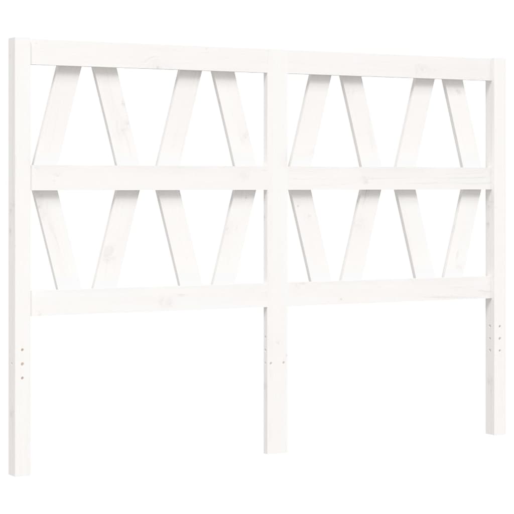 Bed Frame without Mattress White 120x200 cm Solid Wood Pine