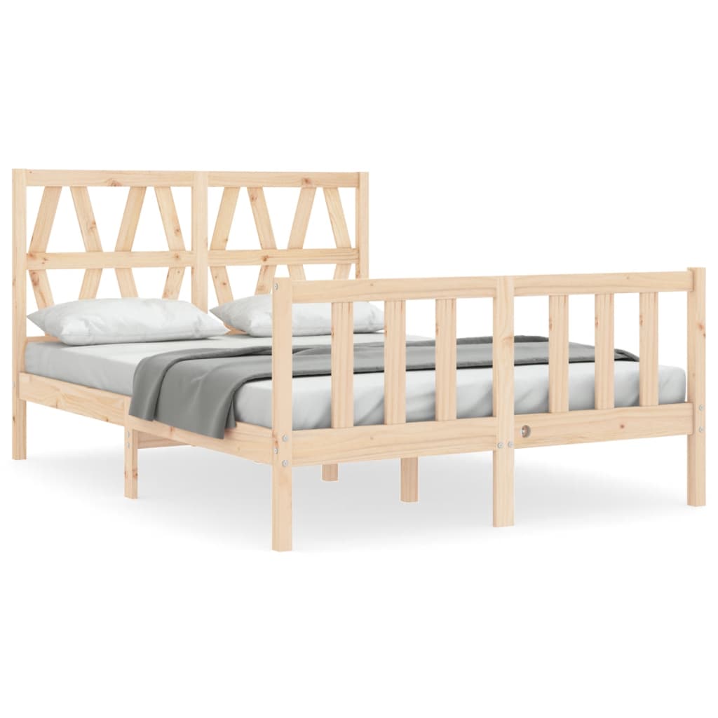 Bed Frame without Mattress 140x200 cm Solid Wood Pine