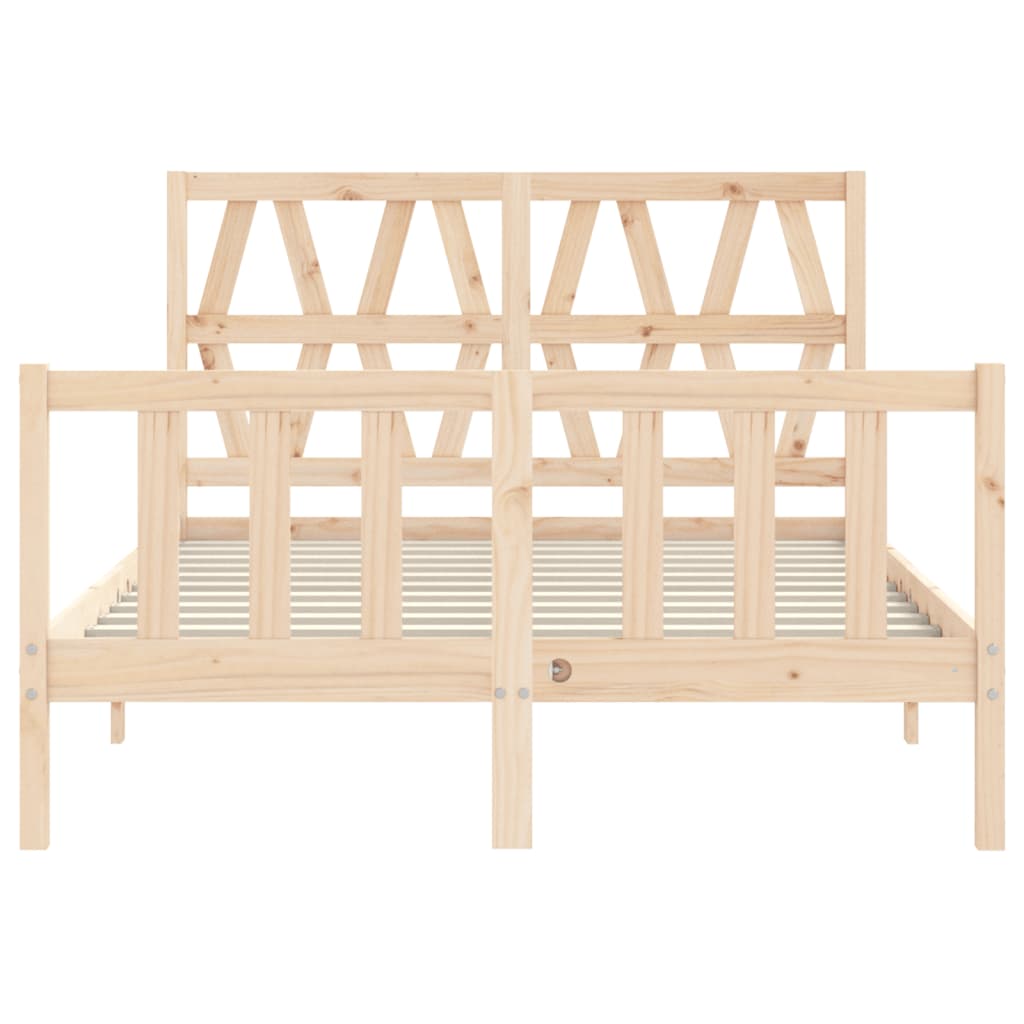 Bed Frame without Mattress 140x200 cm Solid Wood Pine