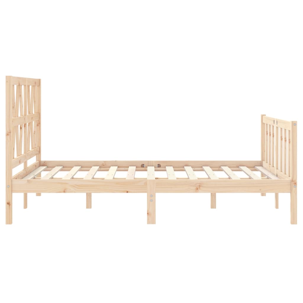 Bed Frame without Mattress 140x200 cm Solid Wood Pine
