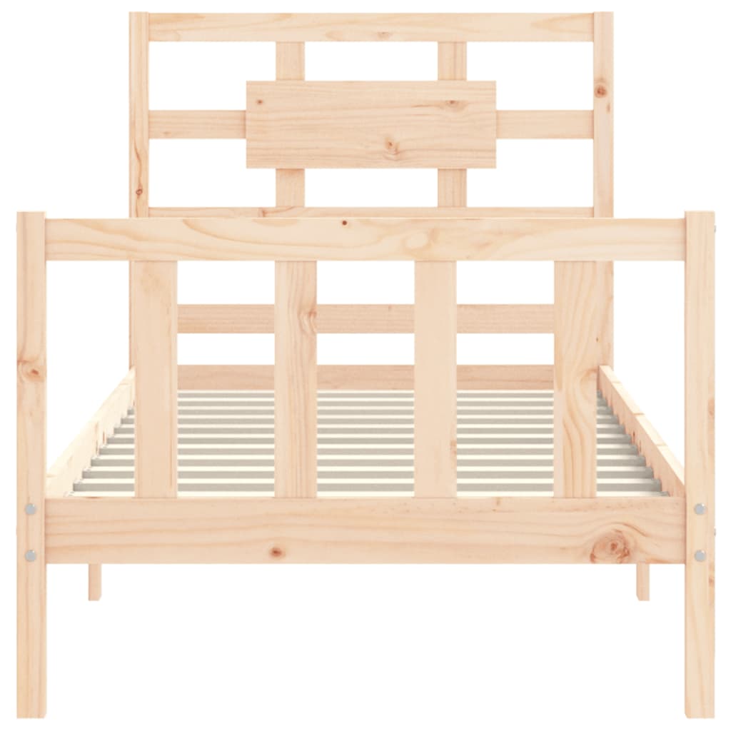 Bed Frame without Mattress Single Solid Wood Pine