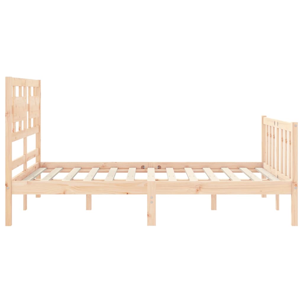 Bed Frame without Mattress Small Double Solid Wood Pine