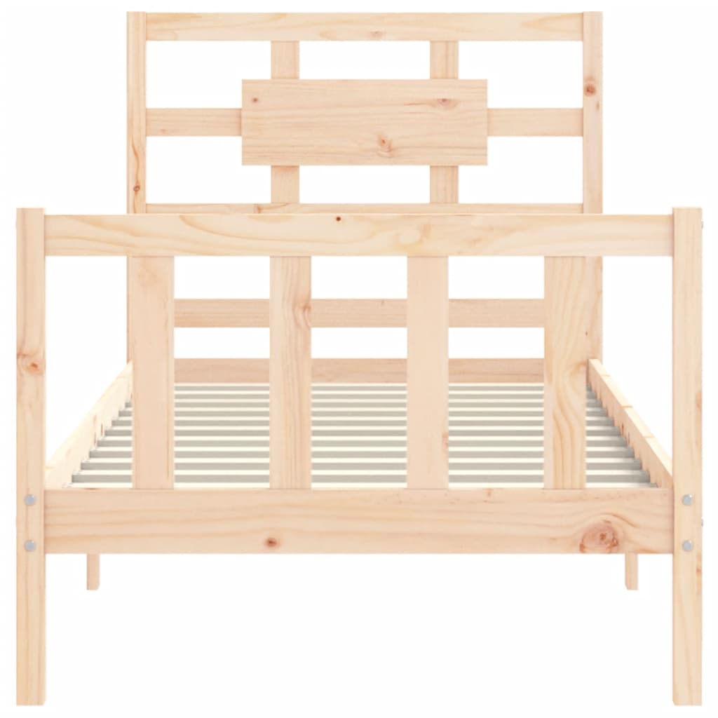 Bed Frame without Mattress 90x200 cm Solid Wood Pine