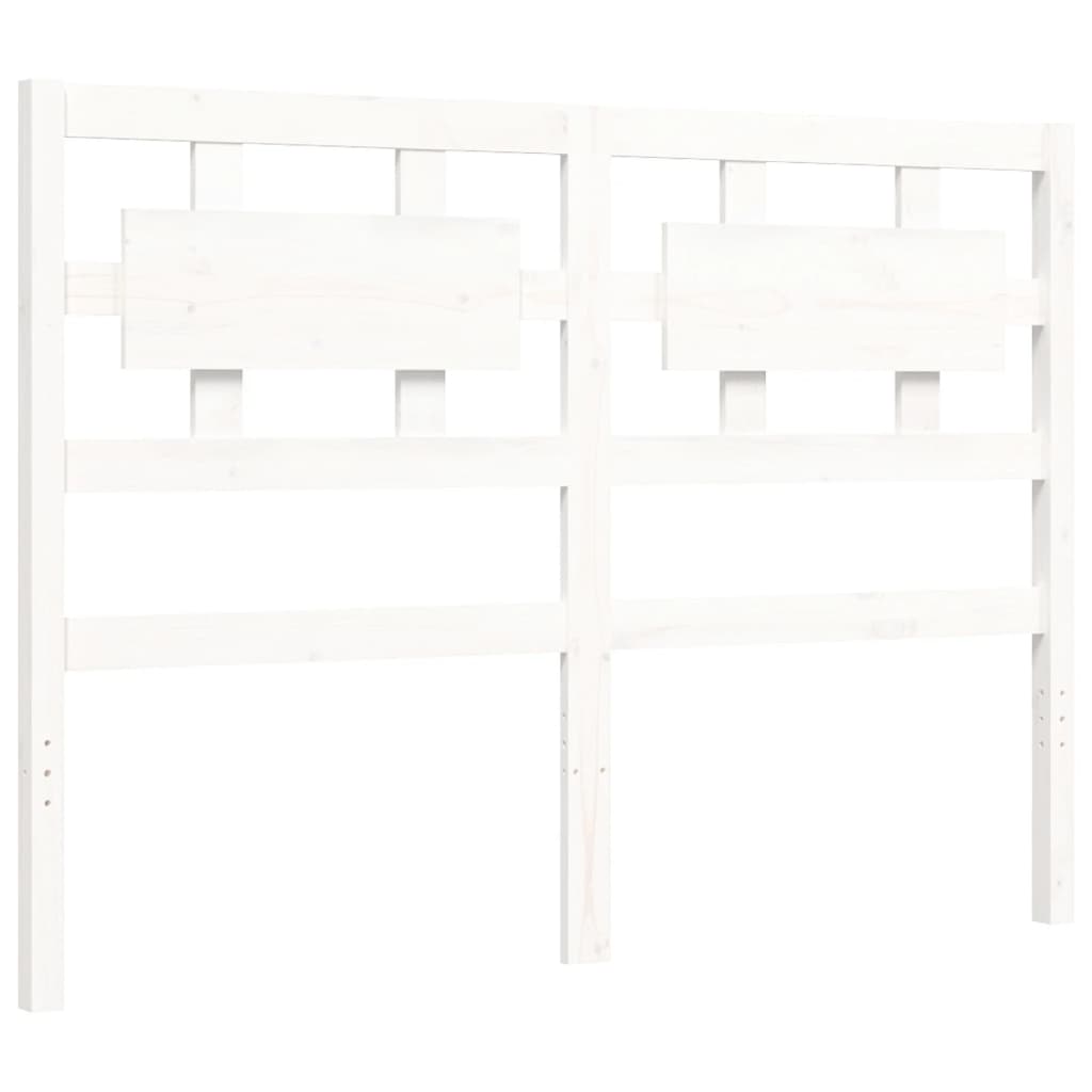 Bed Frame without Mattress White 120x200 cm Solid Wood Pine