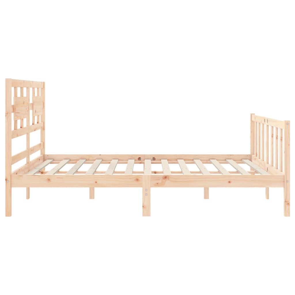 Bed Frame without Mattress King Size Solid Wood Pine