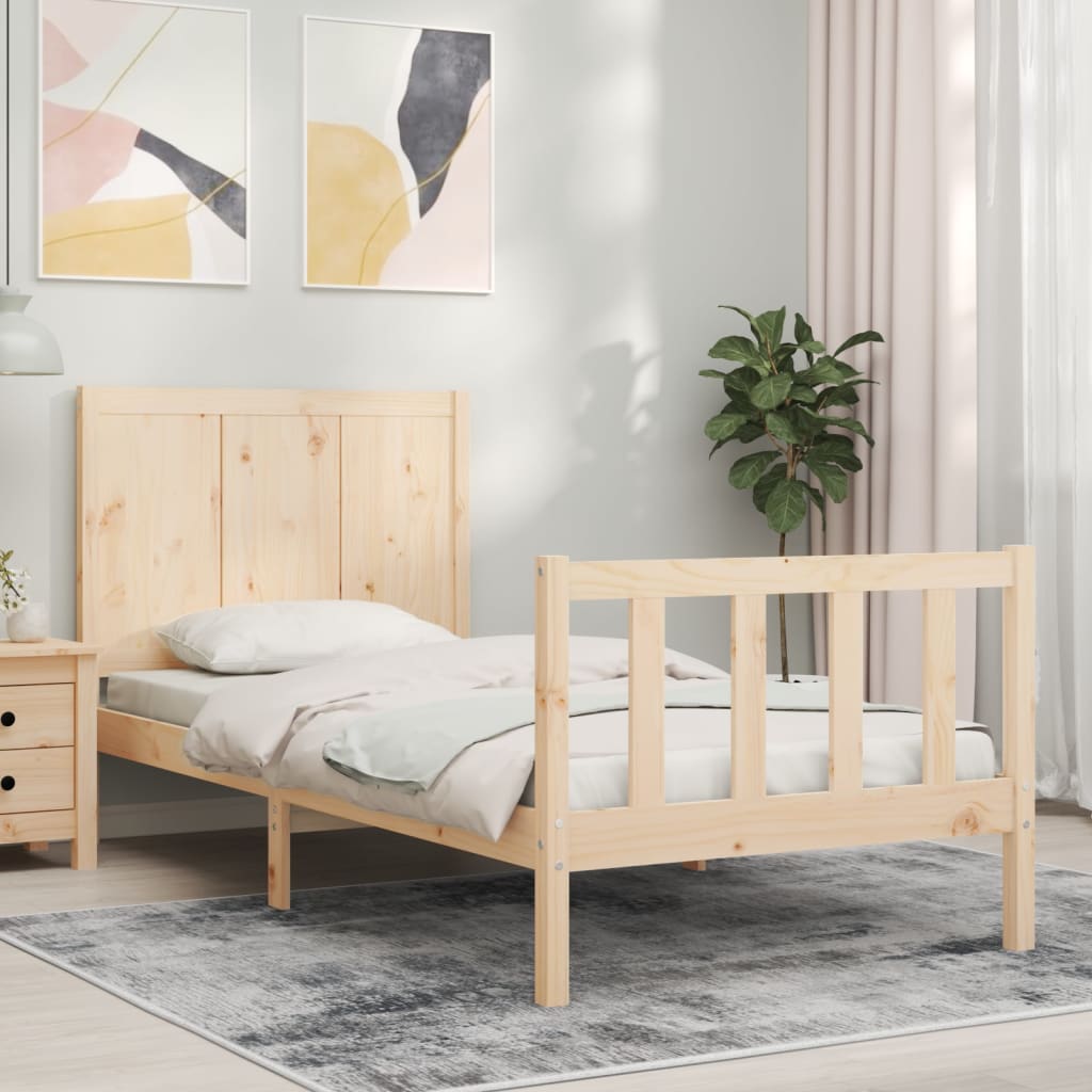 Bed Frame without Mattress Small Single Solid Wood Pine