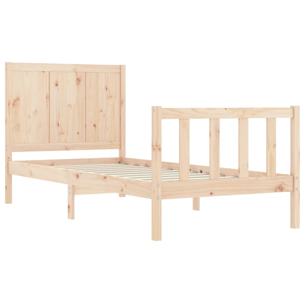Bed Frame without Mattress Small Single Solid Wood Pine