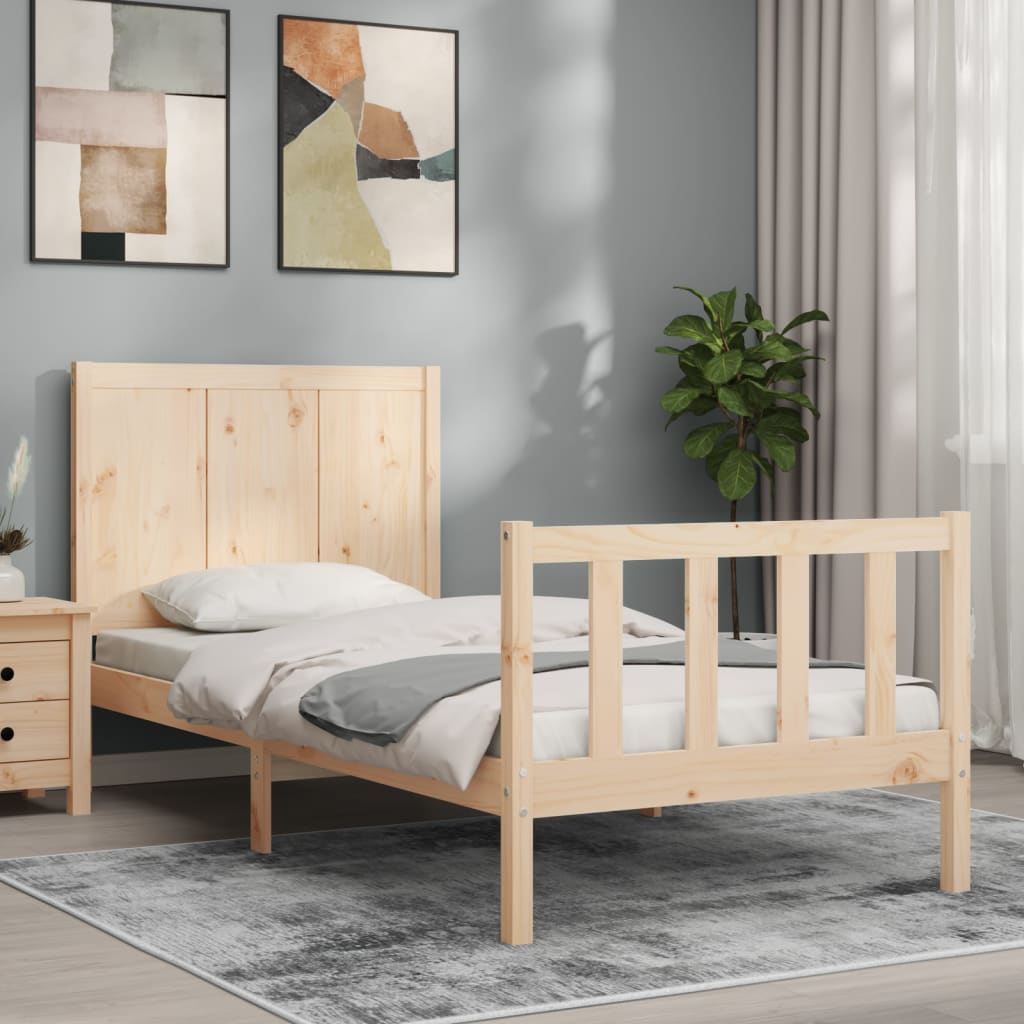 Bed Frame without Mattress Small Single Solid Wood Pine
