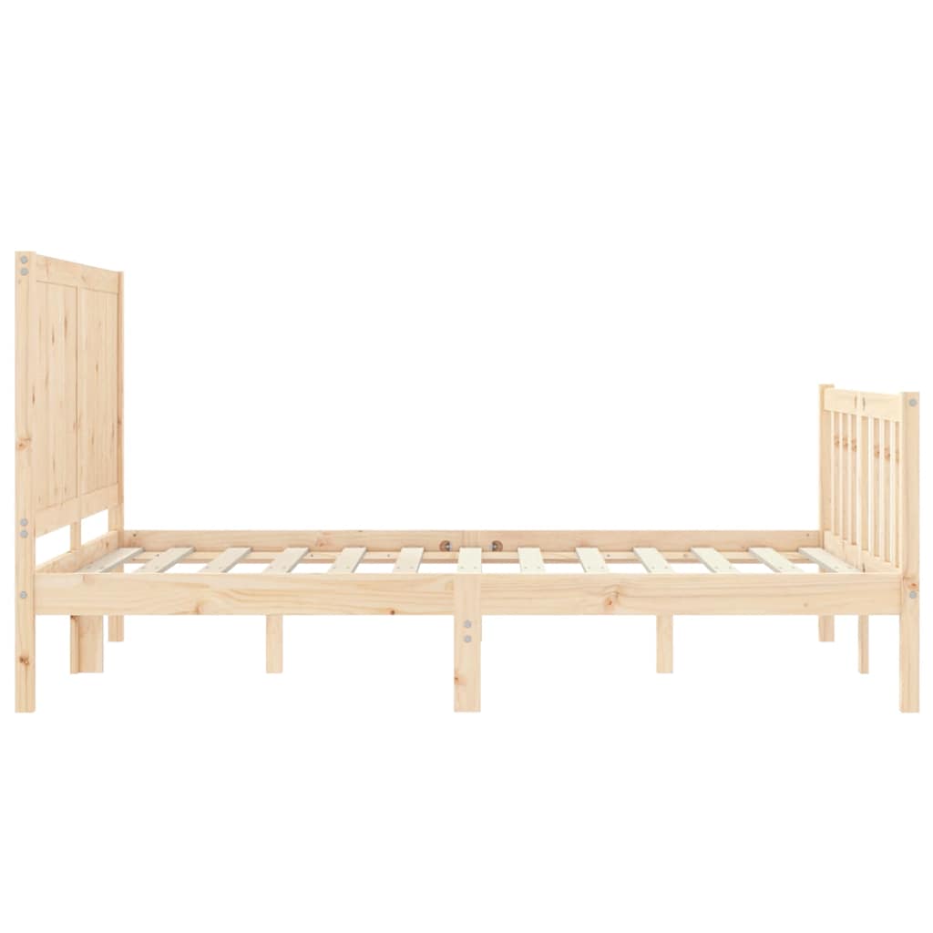Bed Frame without Mattress Small Double Solid Wood Pine