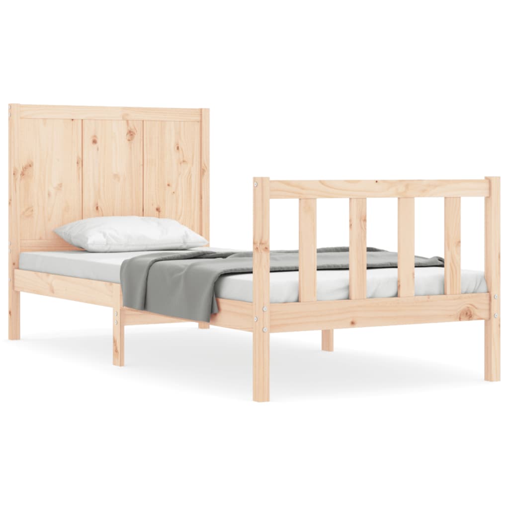 Bed Frame without Mattress 100x200 cm Solid Wood Pine