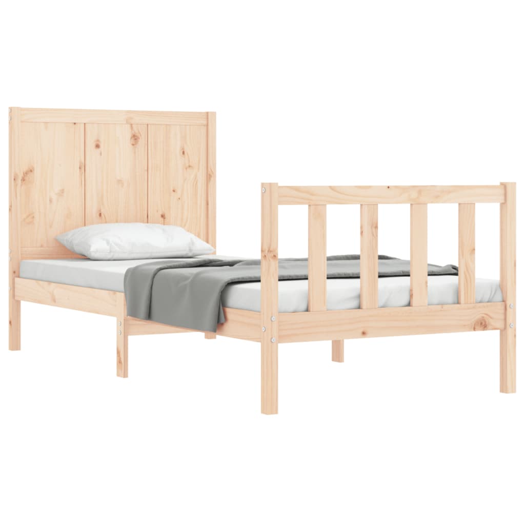 Bed Frame without Mattress 100x200 cm Solid Wood Pine