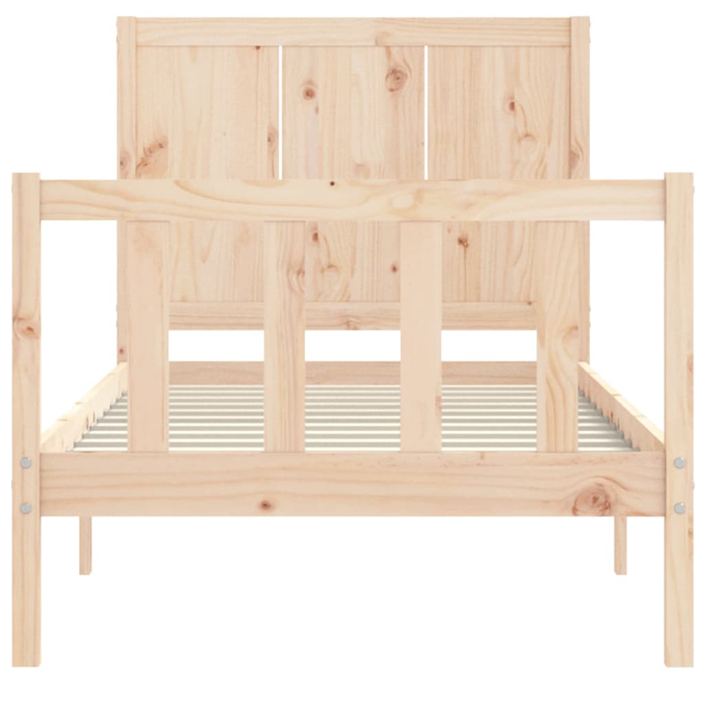 Bed Frame without Mattress 100x200 cm Solid Wood Pine