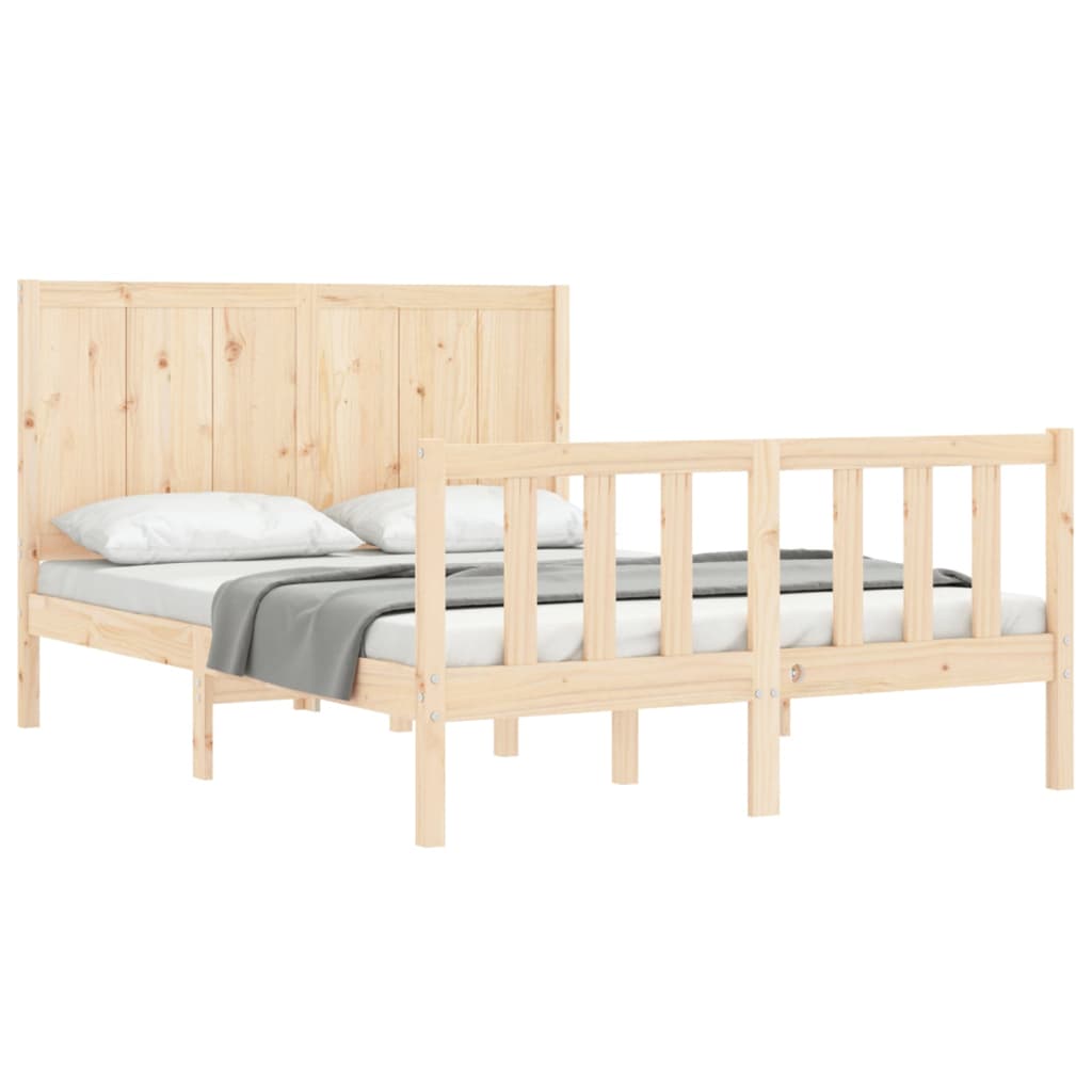 Bed Frame without Mattress 120x200 cm Solid Wood Pine