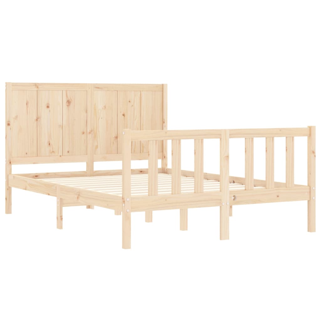 Bed Frame without Mattress 120x200 cm Solid Wood Pine