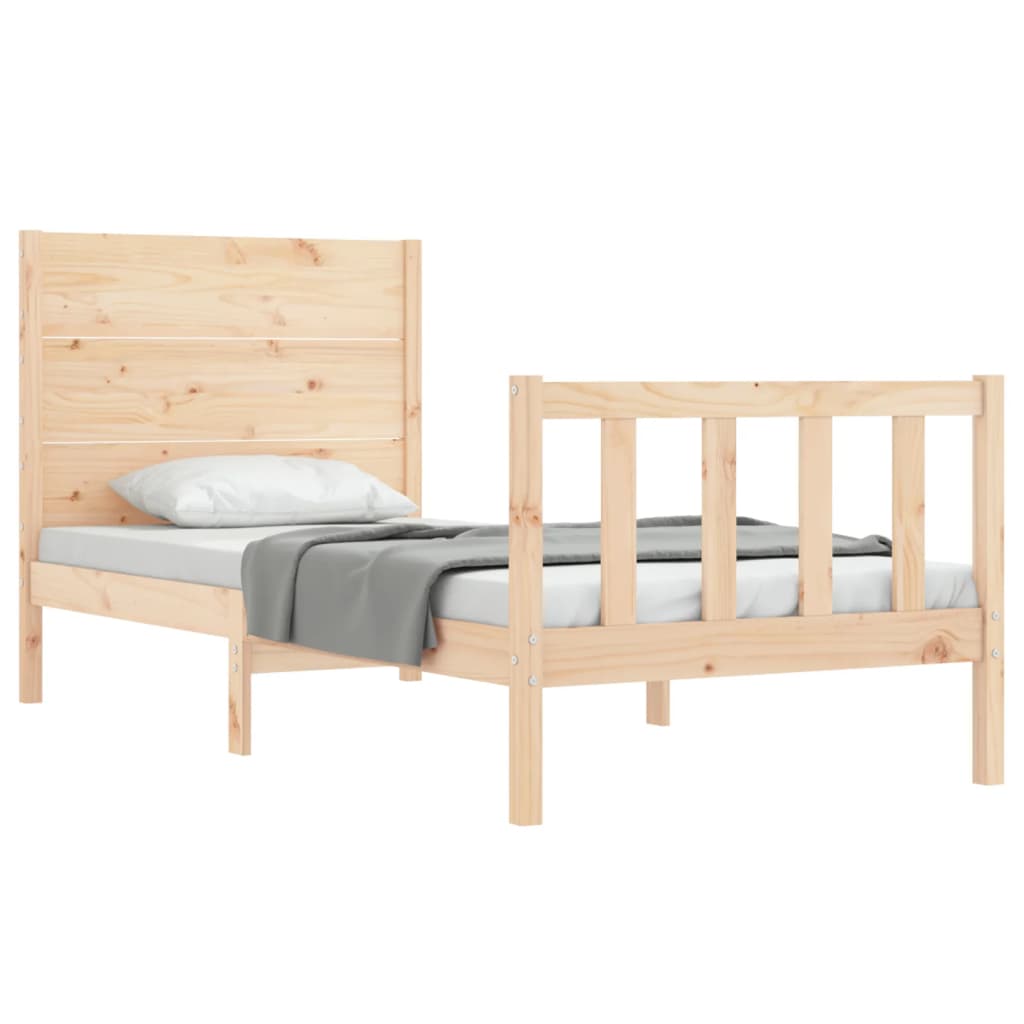 Bed Frame without Mattress Small Single Solid Wood Pine
