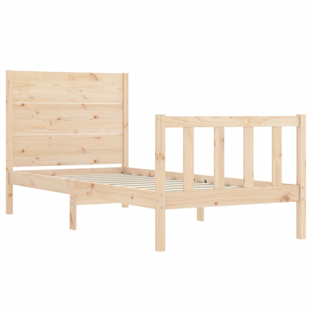 Bed Frame without Mattress Small Single Solid Wood Pine
