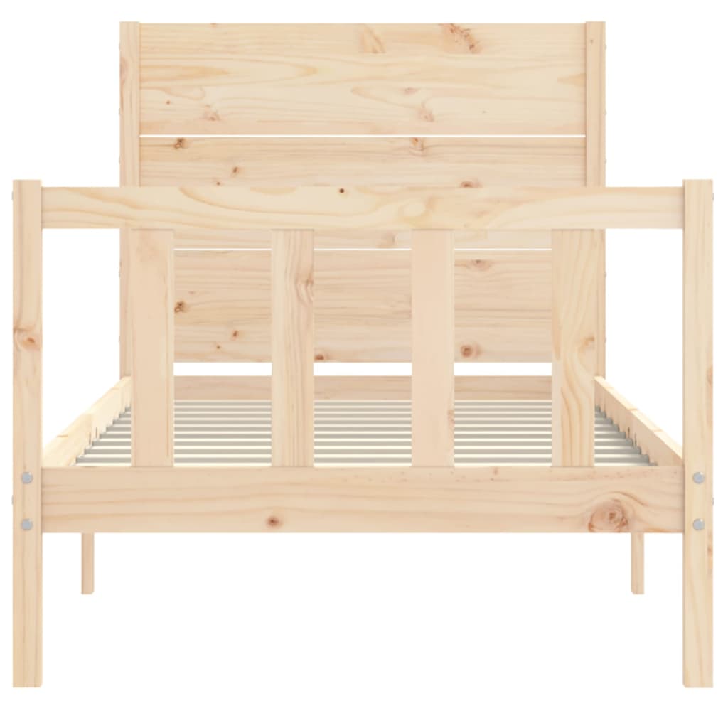 Bed Frame without Mattress Small Single Solid Wood Pine