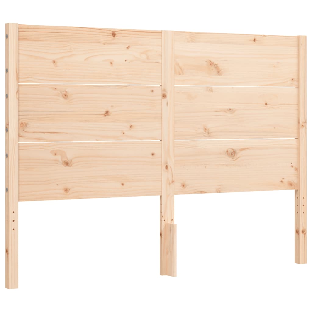 Bed Frame without Mattress Double Solid Wood Pine