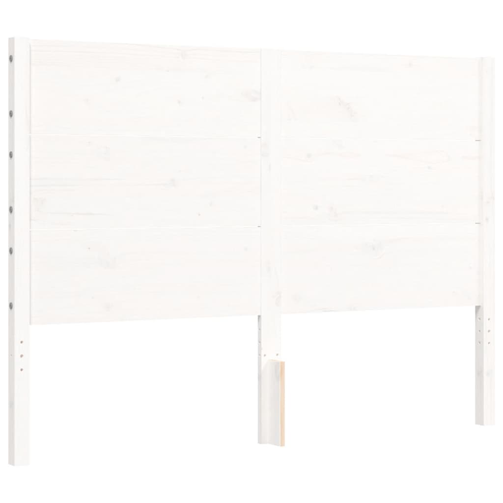 Bed Frame without Mattress White 140x190 cm Solid Wood Pine