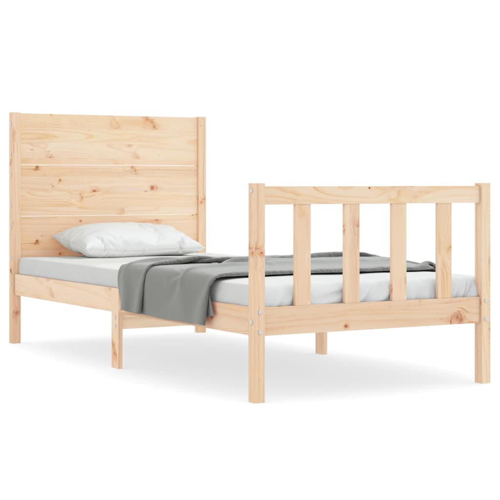 Bed Frame without Mattress 100x200 cm Solid Wood Pine