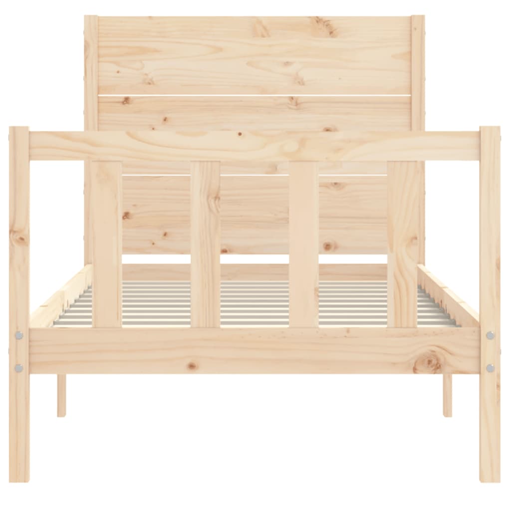 Bed Frame without Mattress 100x200 cm Solid Wood Pine
