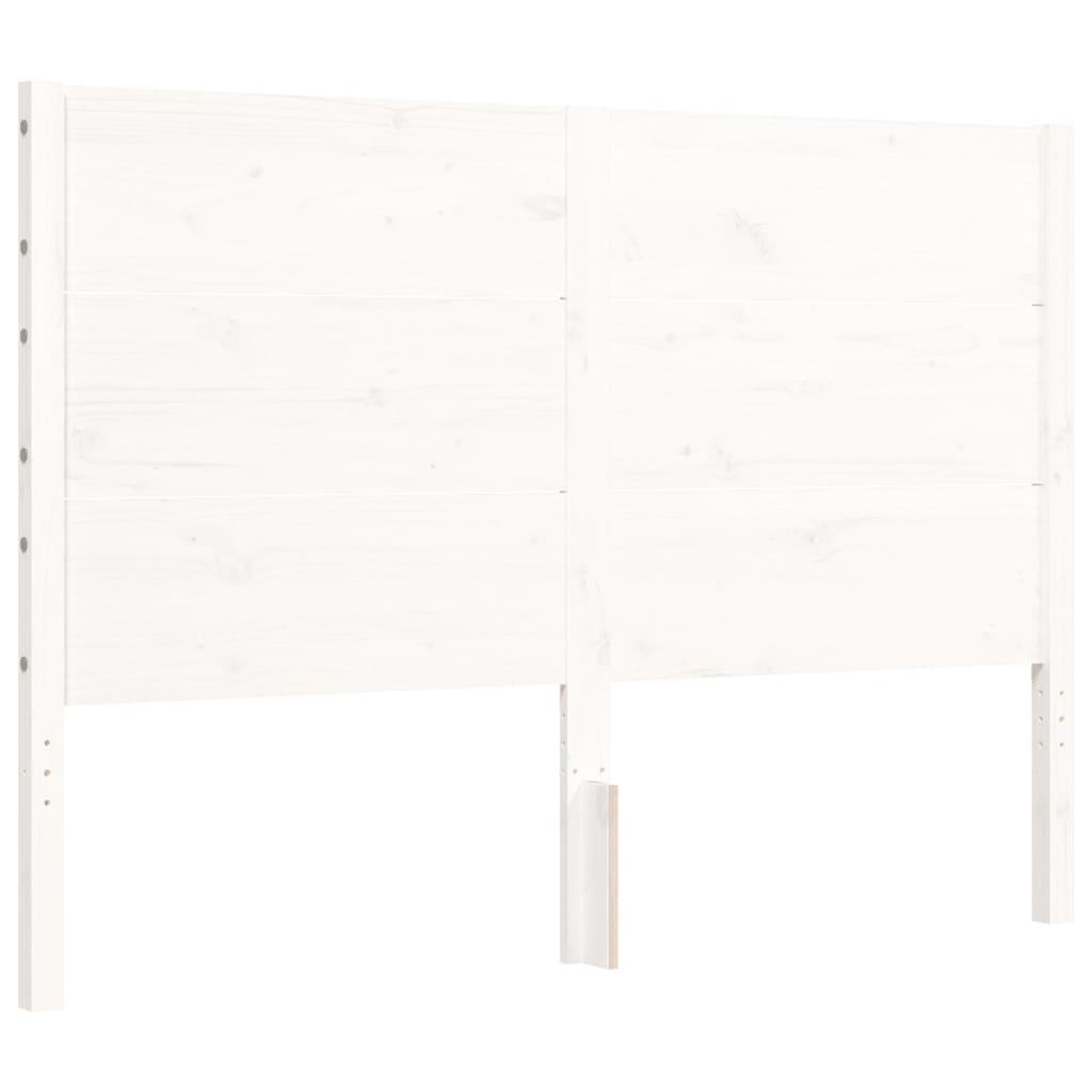 Bed Frame without Mattress White 140x200 cm Solid Wood Pine