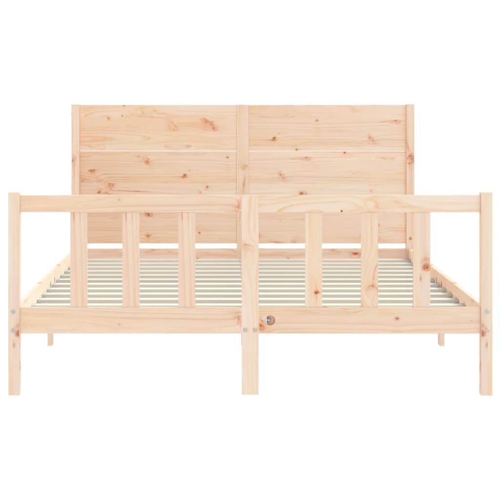 Bed Frame without Mattress 160x200 cm Solid Wood Pine